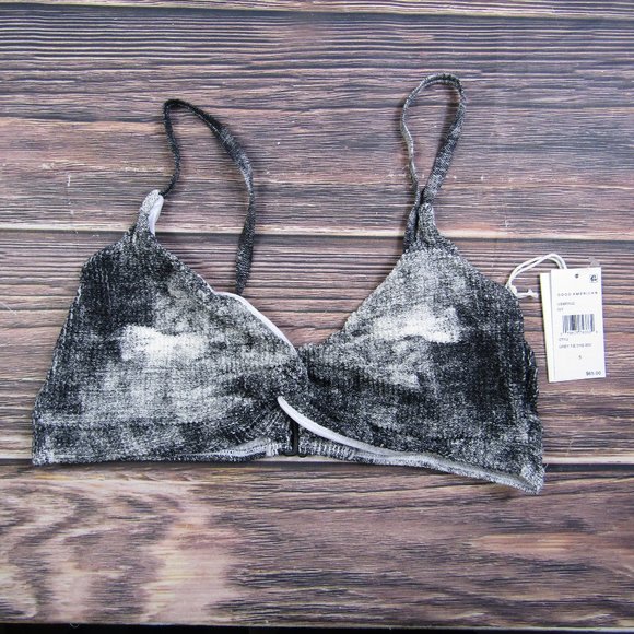 Good American Other - Good American NEW 2XL Size 5 Gray Tie Dye Always Fits Twist Bikini Top Swim